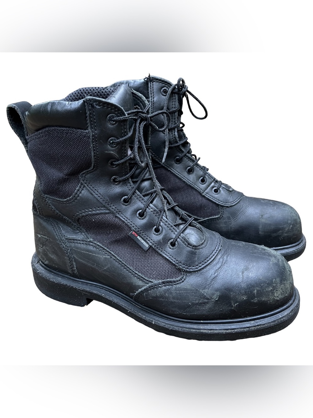 Red Wing Men Firefighter Boots 9.5 Steel Toe Waterproof Leather NFPA Safety Work